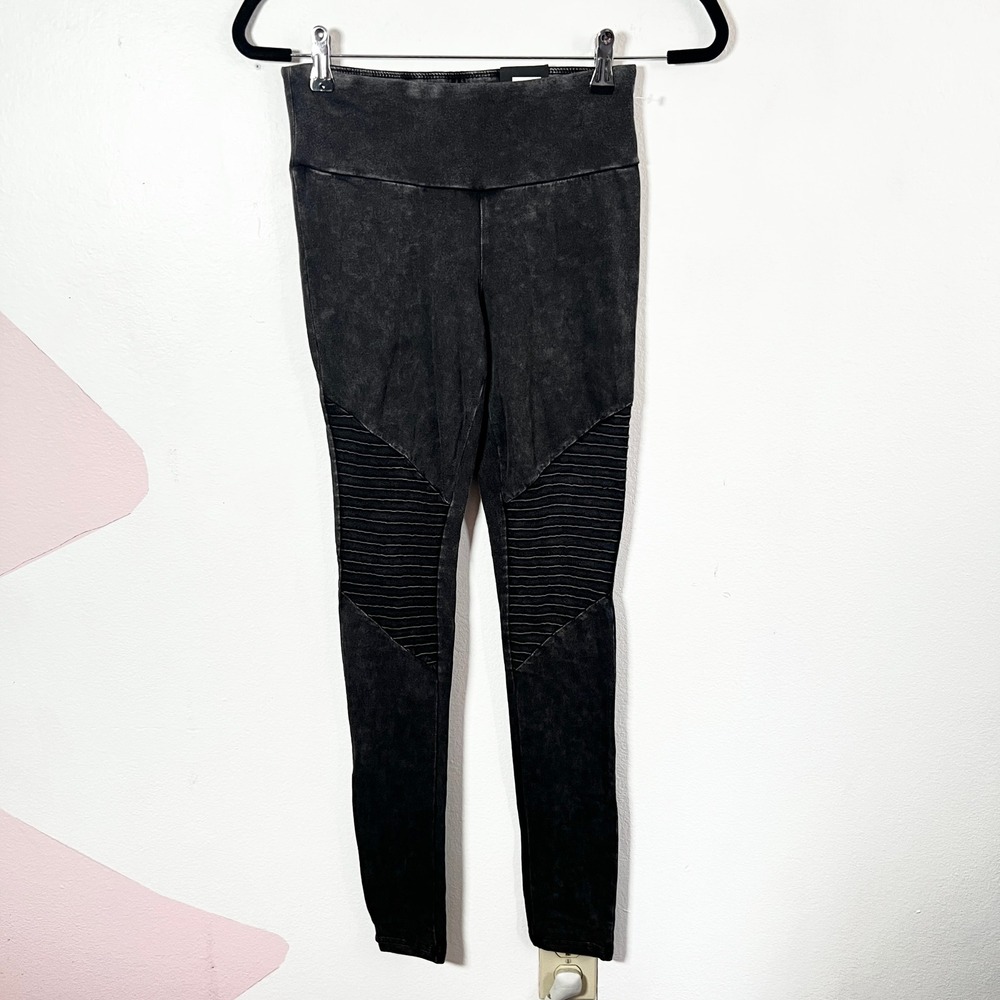 Cotton:On Black Moto Leggings Sz Small Grunge‎ Gothic Punk Emo